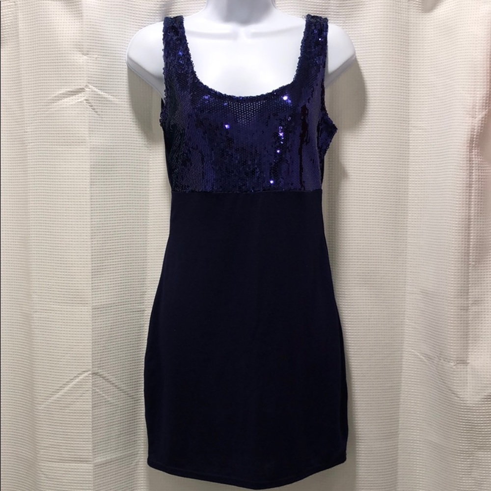 Dark blue/purple dress with sequins